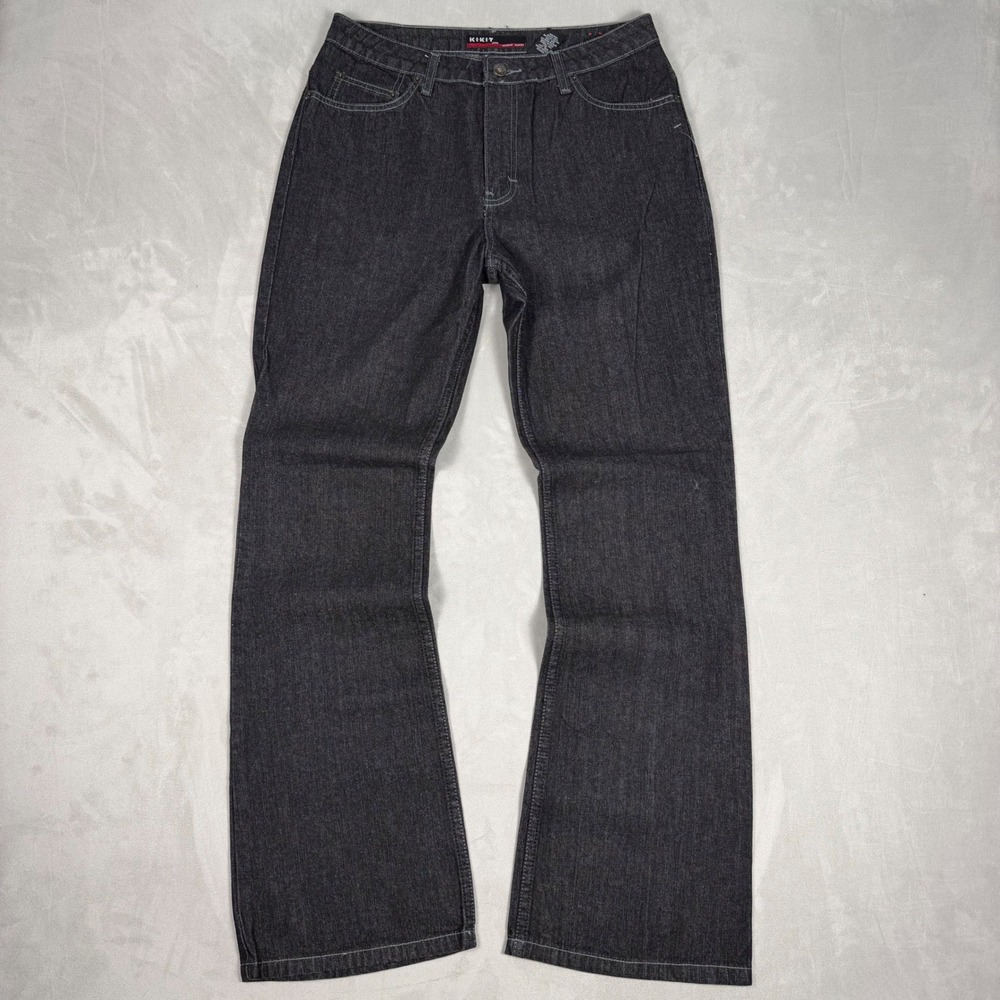 Y2K Womens KIKIT Maurice Sasson Dark Wash Contrast Stitch Jeans Size 10